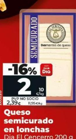Dia Queso semicurado oferta
