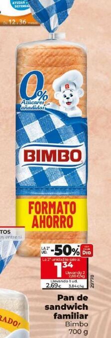 Dia Pan de molde bimbo oferta