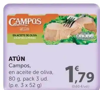 SPAR Campos Atún, 80g pack 3 ud. oferta