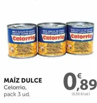 SPAR Celorrio Maíz Dulce, pack 3 ud. oferta