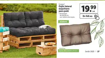 Lidl Florabest Cojín lateral esquinero para palé 60 x 20/10 x 40cm oferta