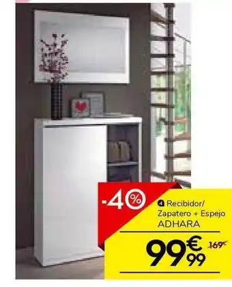 Conforama Adhara Recibidor ̸ Zapatero + Espejo oferta