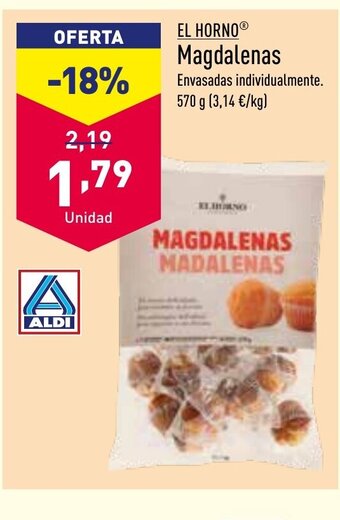 ALDI EL HORNO Magdalenas oferta