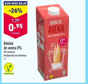ALDI Bebida de avena 0% oferta