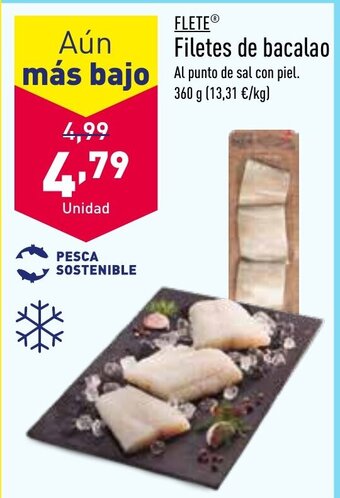 ALDI FLETE Filetes de bacalao oferta