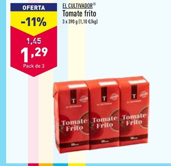ALDI EL CULTIVADOR Tomate frito oferta
