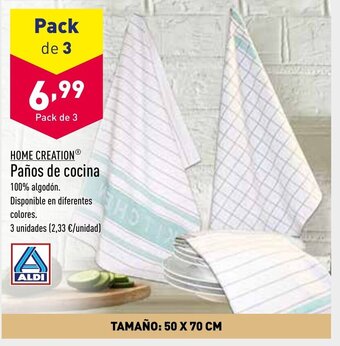 ALDI HOME CREATION Paños de cocina oferta