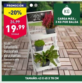 ALDI BELAVI Estantería decorativa para plantas oferta