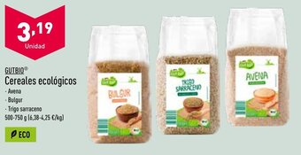 ALDI GUTBIO Cereales ecológicos oferta