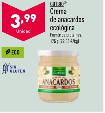 ALDI GUTBIO Crema de anacardos ecológica oferta