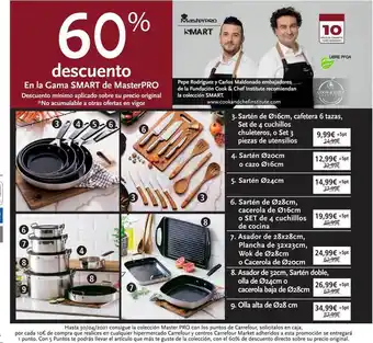 Carrefour 60% descuento En la Gama Smart de MasterPRO oferta