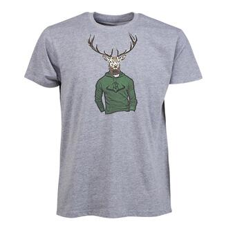 Decathlon Camiseta para hombre pasión morena ciervo gris manga corta oferta