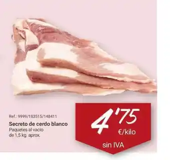 Makro Secreto de cerdo blanco 1,5kg. aprox oferta