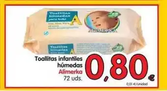 Alimerka Alimerka Toallitas infantiles húmedas 72uds. oferta