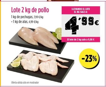 AhorraMas Lote 2 kg de pollo oferta