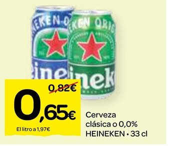 Dialprix Cerveza clásica o 0,0% HEINEKEN 33 cl oferta