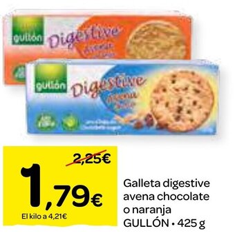 Dialprix Galleta digestive avena chocolate o naranja GULLÓN 425g oferta