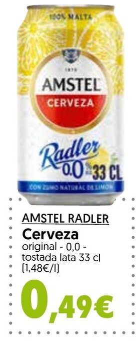 Hiper Usera AMSTEL RADLER Cerveza oferta