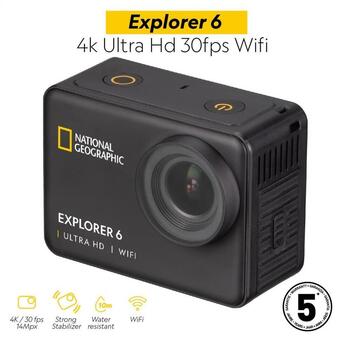 Decathlon Cámara deportiva explorer 6 - 4k ultra hd 30fps wifi national geographic oferta