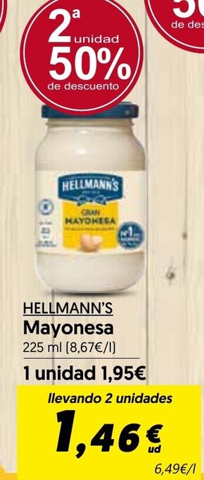 Hiper Usera HELLMANN'S Mayonesa oferta