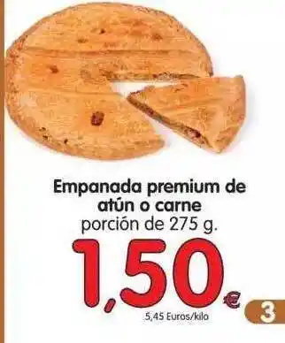 Alimerka Empanada premium de atún o carne porción de 275g oferta
