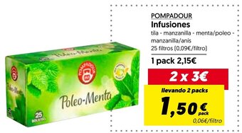 Hiper Usera POMPADOUR Infusiones oferta