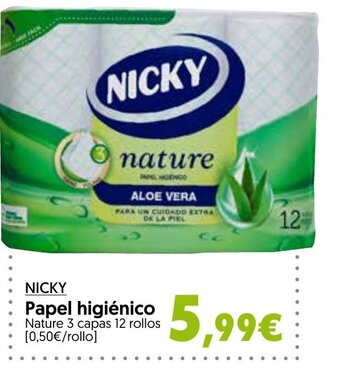 Hiper Usera NICKY Papel higiénico oferta