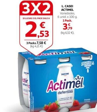 Alcampo L. CASEI ACTIMEL oferta