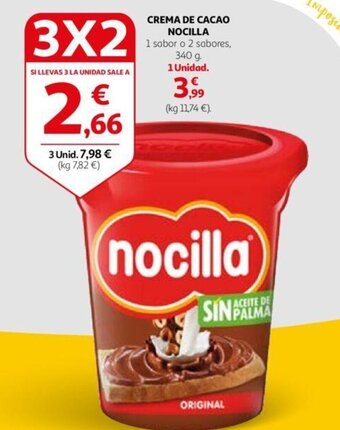 Alcampo CREMA DE CACAO NOCILLA oferta
