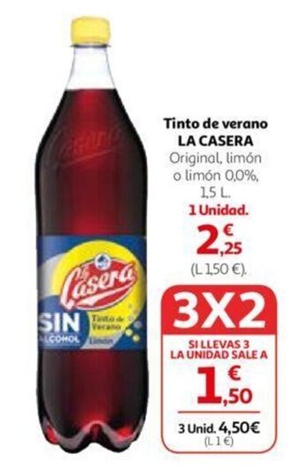 Alcampo Tinto de verano LA CASERA oferta