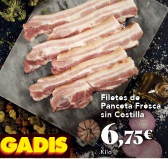Gadis Filetes de Panceta Fresca sin Costilla oferta