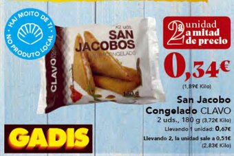 Gadis San Jacobo Congelado CLAVO oferta