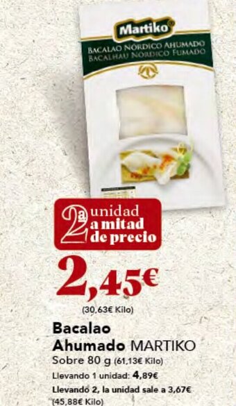 Gadis Bacalao Ahumado MARTIKO oferta