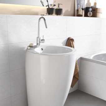 Brico Depôt Azulejo blanco aragone decor 30x90 cm oferta
