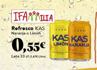 Gadis Refresco KAS Naranja o Limón oferta