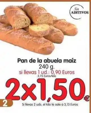 Alimerka Pan de la abuela maíz 240g oferta
