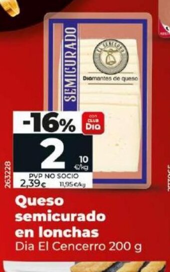 Dia Queso semicurado en lonchas oferta