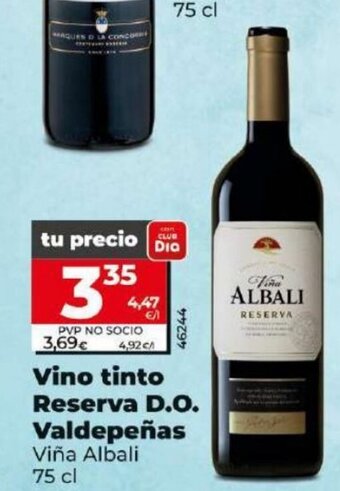 Dia Vino tinto Reserva D.O. Valdepeñas oferta
