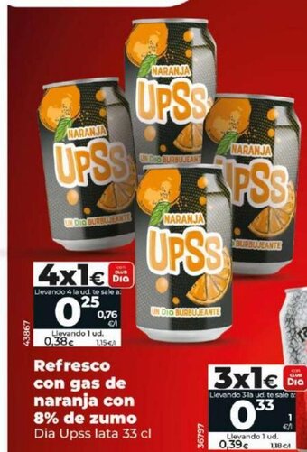 Dia Refresco con gas de naranja con 8% de zumo oferta
