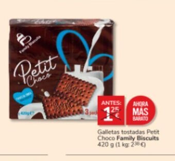 Consum Galletas tostadas Petit Choco Family Biscuits 420 g oferta