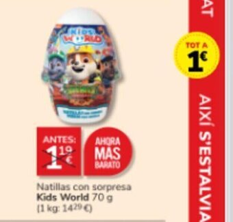 Consum Natillas con sorpresa Kids World 70 g oferta