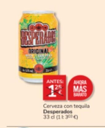 Consum Cerveza con tequila Desperados 33 cl oferta