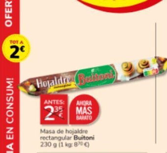 Consum Masa de hojaldre rectangular Buitoni oferta