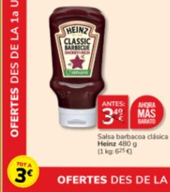 Consum Salsa barbacoa clásica Heinz 480 g oferta