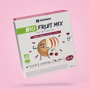 Decathlon Puré frutas bio x4 manzana cereza oferta