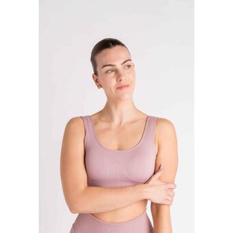 Decathlon Sujetador deportivo acanalado fitness - 'ribbbed seamless' - mujer - negro oferta