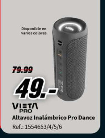 MediaMarkt Altavoz Inalámbrico Pro Dance oferta