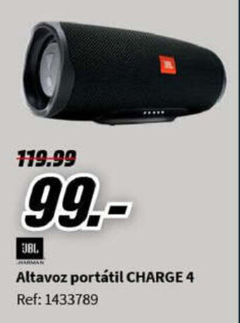MediaMarkt Altavoz portátil CHARGE 4 oferta