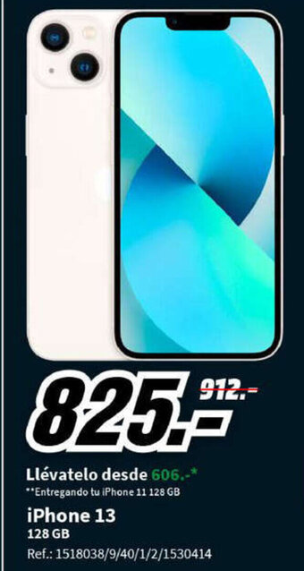 MediaMarkt iPhone 13 128 GB oferta