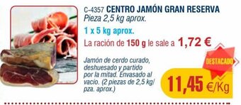 Abordo CENTRO JAMÓN GRAN RESERVA oferta
